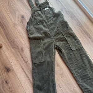 Green Corduroy Overalls